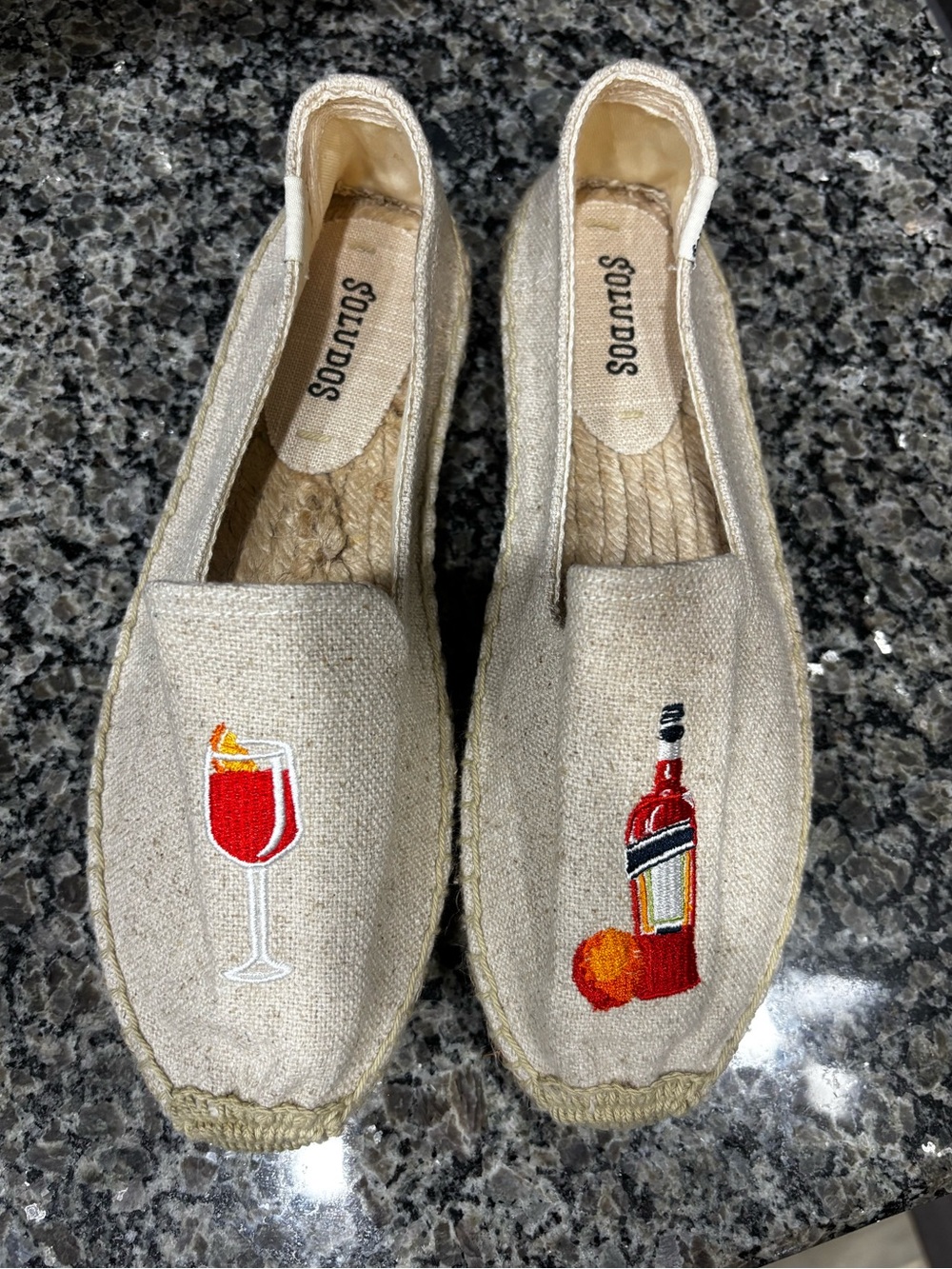 Soludos Aperol Spritz Woven Platform Slip On Espadrille size 7 1/2 - Picture 5 of 10